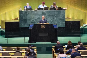 Le Secrétaire général et Président To Lam a prononcé un discours lors du Sommet sur l'avenir, de la 79e session de l'Assemblée générale des Nations Unies, en septembre 2024. Photo : VNA.