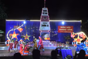 Scènes de la célébration de la fête de la Mi-automne pour les enfants de la zone spéciale de Truong Sa. Photo : vtv.vn