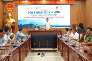 Le vice-président du Comité populaire de Gia Lai, Lam Hai Giang, s'exprime lors de la conférence de presse. Photo: VNA