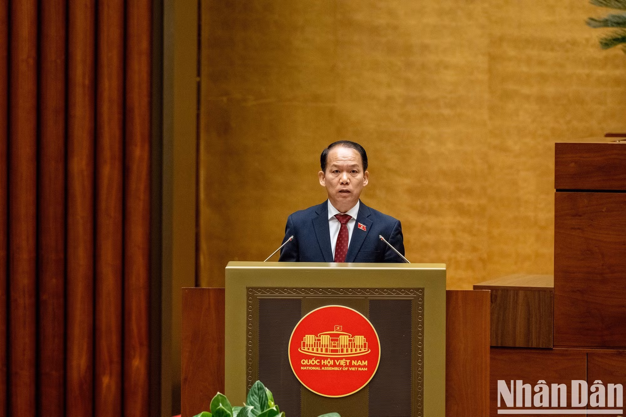 Le ministre de la Justice, Hoang Thanh Tung, présente les projets de loi portant modification de la Loi sur la diffusion et l'éducation juridiques ainsi que de la Loi sur la responsabilité de l'État en matière d'indemnisation.