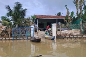 Une zone résidentielle à Dak Lak est inondée. Photo : VNA