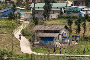 Dans le hameau de Lan Xi, commune de Pho Bang, province de Tuyen Quang (anciennement Ha Giang). Photo : Hoang Giang/vnexpress.net