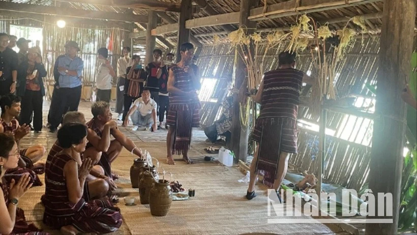 La fête de Sayangva, un rituel dédié au dieu du riz, célébrée dans la ville de Long Khanh, province de Dong Nai. Photo : NDEL.
