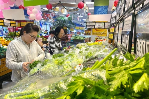 Des habitants font des achats dans un supermarché à Hô Chi Minh-Ville. Photo: VNA