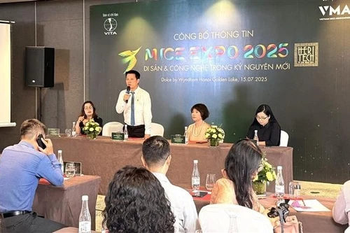 Le président de la VMA, Nguyen Duc Anh, s'exprime lors du point presse, le 15 juillet à Hanoï. Photo : VNA.
