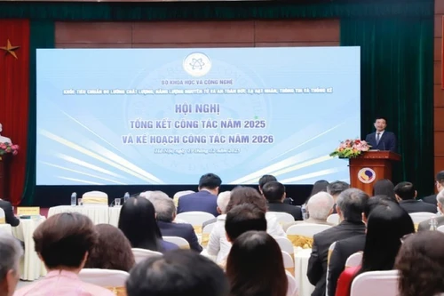 Lors de la conférence pour dresser le bilan de l'année 2025 et définir les orientations et missions clés pour 2026. Photo: NDEL