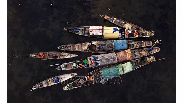 Marché flottant Ngu My Thanh : beauté du pays de Huê ảnh 5