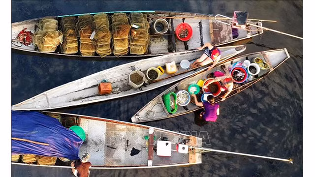 Marché flottant Ngu My Thanh : beauté du pays de Huê ảnh 4