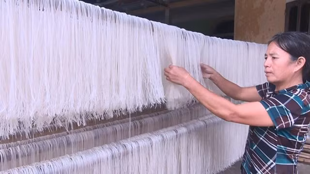 Production du vermicelle de riz Thang Long pour le Têt traditionnel ảnh 6 Production du vermicelle de riz Thang Long pour le Têt traditionnel ảnh 6