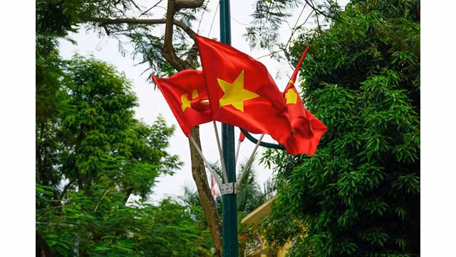 Hanoi brille avec des fleurs et des drapeaux en l’honneur du 130e anniversaire du Président Hô Chi Minh ảnh 4