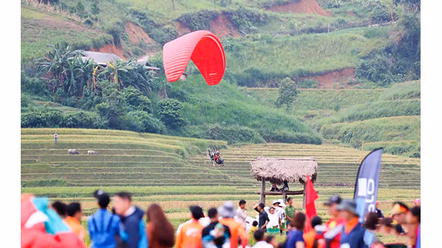 Expérience de parapente au-dessus des rizières dorées à Mù Cang Chai ảnh 3