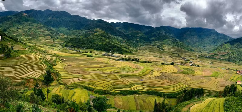 Mu Cang Chai inondé de la couleur jaune de rizières en terasse ảnh 1 Mu Cang Chai inondé de la couleur jaune de rizières en terasse ảnh 1