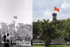 La tour du Drapeau de Hanoï, construite il y a plus de 200 ans, est un monument historique emblématique de la Cité impériale de Thang Long. Symbole de la capitale, elle témoigne de son histoire héroïque et de la résilience de générations de Hanoïens. Photo : Archives de la VNA.
