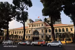 La Poste centrale de la ville, l'une des destinations les plus prisées par les touristes internationaux à Hô Chi Minh-Ville. Photo : VNA.