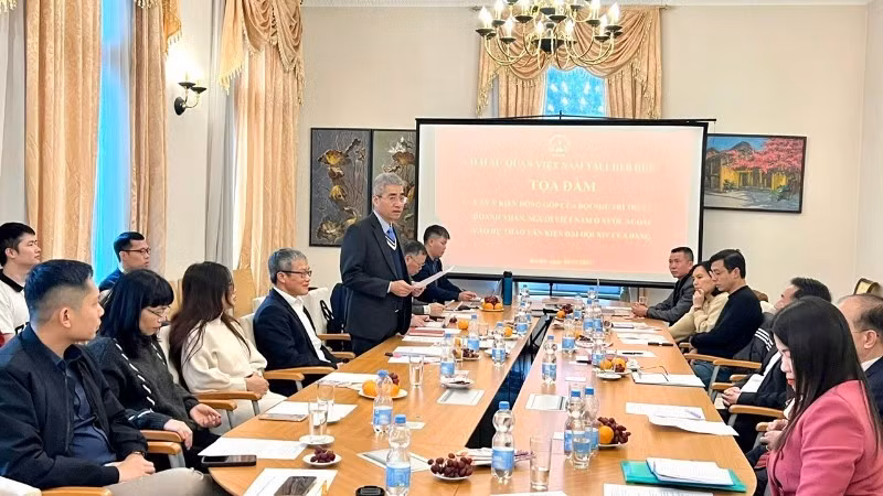 L’ambassadeur vietnamien en Allemagne Nguyen Dac Thanh prononce le discours d’ouverture du colloque. Photo : Ambassade du Vietnam en Allemagne.