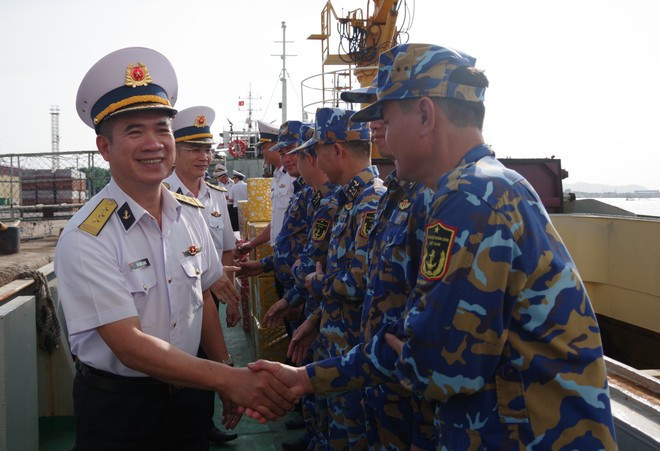 Le sous-colonel Bui Ngoc Sang, commissaire politique de la Flottille 129. Photo : VNA.