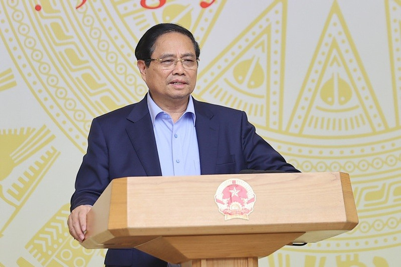 Le Premier ministre Pham Minh Chinh préside la réunion. Photo : VGP.