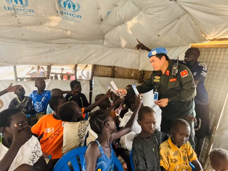 Dans la classe au Soudan du Sud. Photo : CAND.