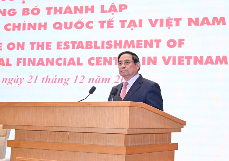 Le Premier ministre Pham Minh Chinh lors de l'événement. 