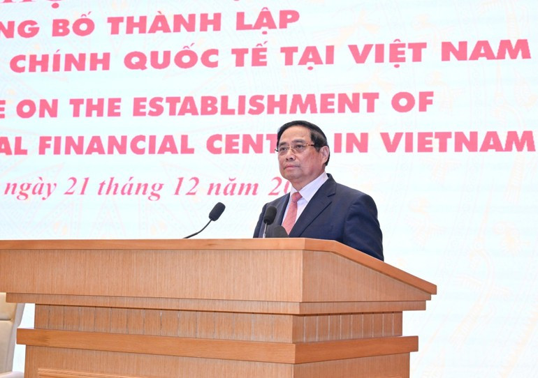 Le Premier ministre Pham Minh Chinh lors de l'événement. 