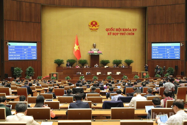 L’Assemblée nationale adopte une Résolution sur la création d’un Centre financier international au Vietnam. Photo : NDEL.