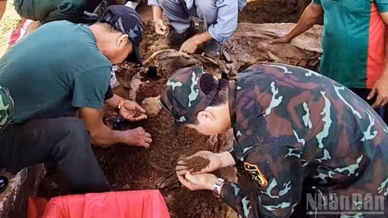 La province de Lam Dong prévoit d'achever, d'ici à la fin du mois d'août 2026, le prélèvement d'échantillons biologiques et la numérisation des données relatives aux restes des martyrs dans les 11 cimetières des martyrs de son territoire. Photo : Commandement militaire de la province de Lam Dong.