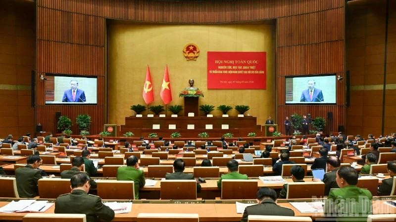 Panorama de la conférence. Photo: Nhân Dân.