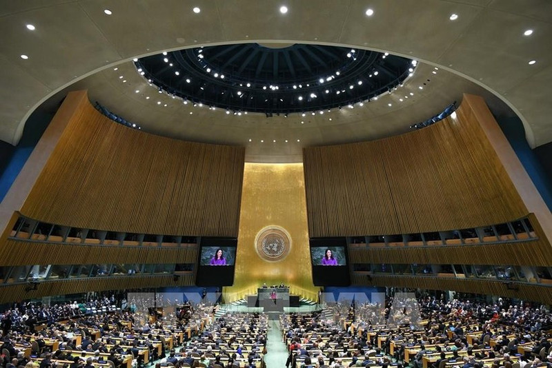 Vue panoramique de l'Assemblée générale des Nations Unies à New York, États-Unis. Photo : Xinhua/VNA.