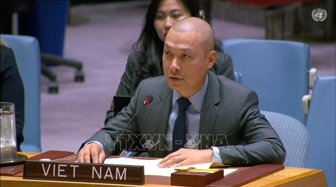 Le ministre-conseiller Nguyen Hoang Nguyen, chef adjoint de la Mission permanente du Vietnam auprès des Nations Unies. Photo : VNA.