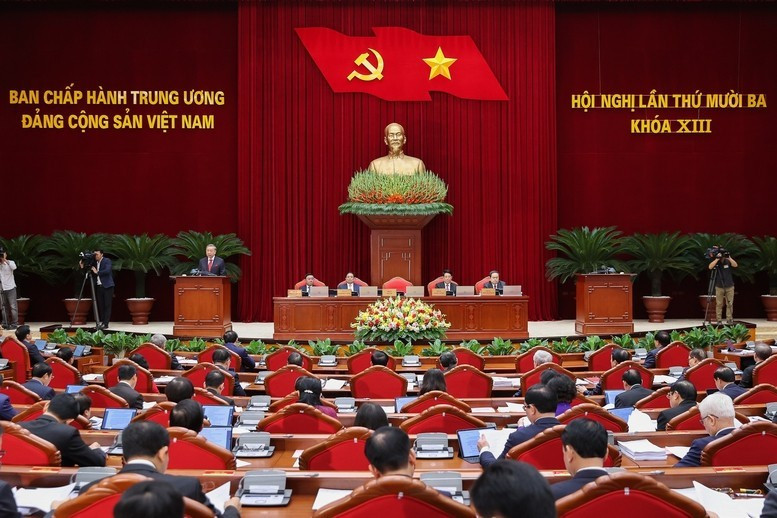 La première journée de travail du 13ᵉ Plénum du Parti communiste du Vietnam (XIIIᵉ mandat). Photo : VGP.