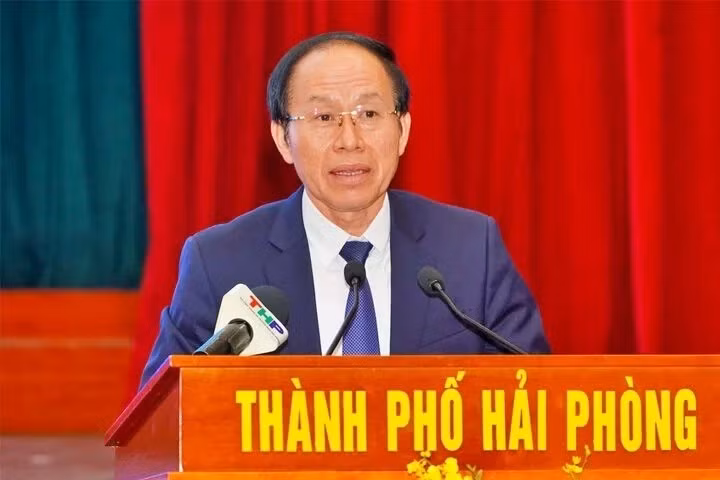 Lê Tiên Châu, secrétaire du Comité municipal du Parti de Hai Phong. Photo: Union des jeunes de la ville de Hai Phong.