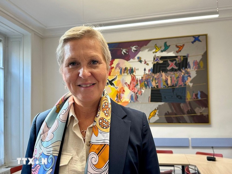 Mme Anne Le Hénanff, présidente du Groupe d’amitié France-Vietnam à l’Assemblée nationale française. Photo : VNA.