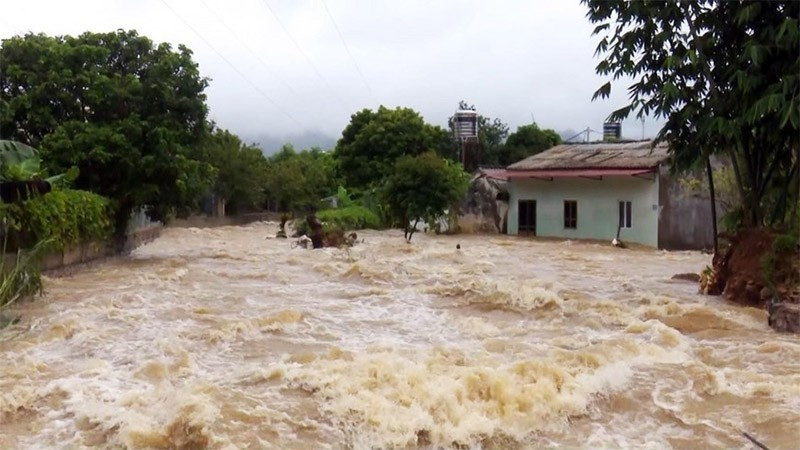 La circulation résiduelle du typhon Wipha a provoqué de très fortes pluies dans les zones montagneuses de l’ouest de la province de Nghe An. Photo : VGP.