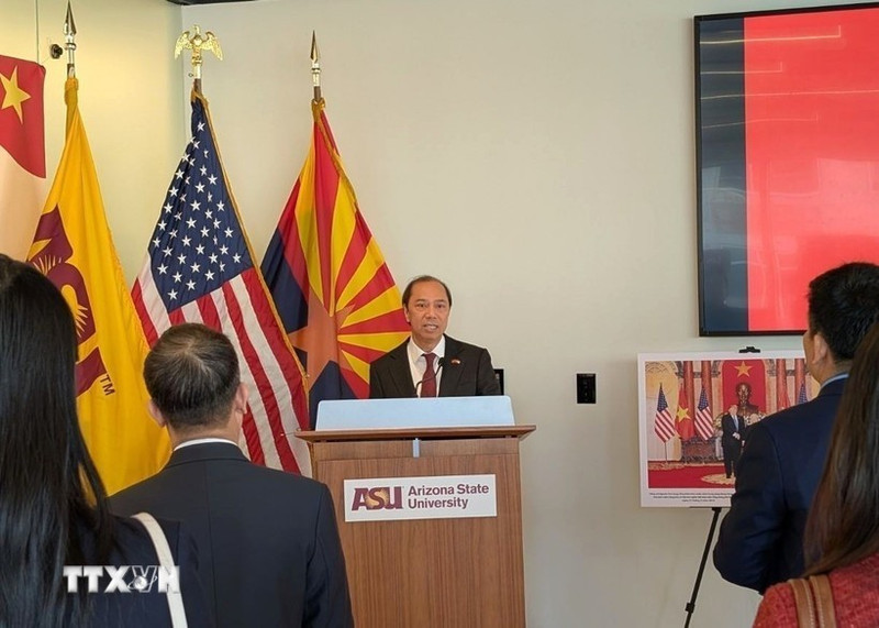 L’ambassadeur du Vietnam aux États-Unis, Nguyen Quoc Dung s'exprime à l’événement. Photo : VNA.