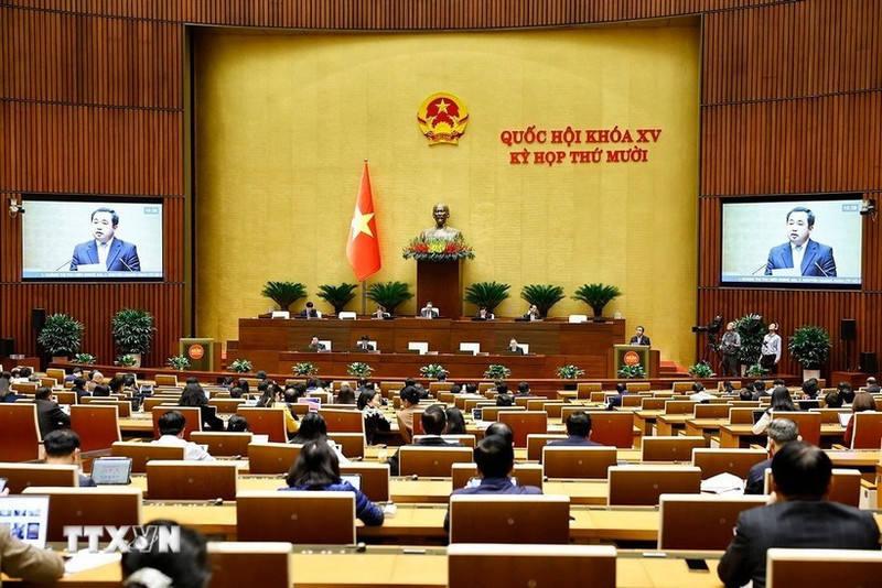 Vue d’ensemble de la séance de la XVe législature de l’Assemblée nationale. Photo : VNA.