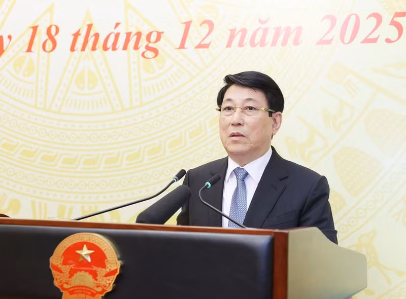 Le président de la République Luong Cuong. Photo : VNA.