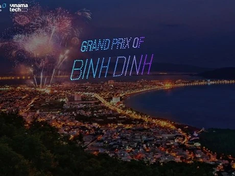 Un grand spectacle de lumière de drones prévu dans la ville de Quy Nhon. Photo : Looneyestudio