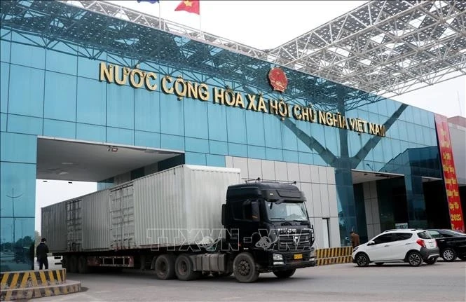 Poste frontalier international de Mong Cai, province de Quang Ninh (au Nord-Est du Vietnam). Photo : VNA.