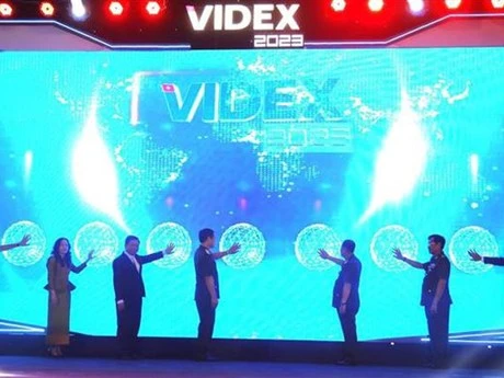Lors de la céémonie inaugurale de VIDEX 2023. Photo : VNA