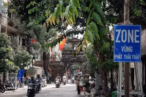 Une zone à faible émission est mis en place au sein du quartier de Hoan Kiem, à Hanoï. Photo : VNA.
