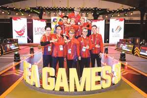 Des e-sportifs vietnamiens aux SEA Games 33, disputés en 2025 en Thaïlande. Photo : CTV/CVN.
