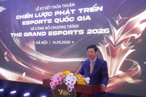 Le vice-ministre de la Culture, des Sports et du Tourisme, Ho An Phong, prend la parole lors de l'événement. Photo fournie par les organisateurs.