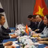 La vice-présidente vietnamienne Vo Thi Anh (à gauche) reçoit le président de la Commission économique eurasiatique, Bakytzhan Sagintayev. Photo : VNA.