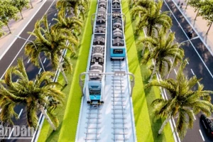 Vue d’ensemble du projet de la première section de la ligne de métro urbain à Phu Quoc. Photo: nhandan.vn