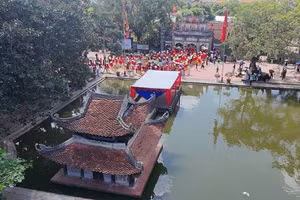 La fête de Giong au temple de Phu Dong (commune de Phu Dong, Hanoï). Photo : VOV.