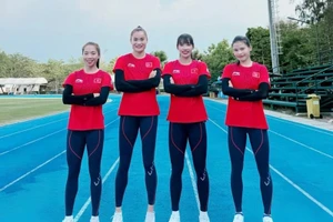 Équipe féminine vietnamienne du relais 4x400 m. Photo : nhandan.vn