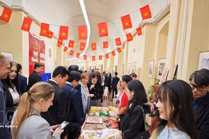 Séminaire "Journée économique du Vietnam" le 18 mai à l'Université d'État d'économie de Saint-Pétersbourg, dans le cadre de la Semaine du Vietnam à Saint-Pétersbourg. Photo : VNA.