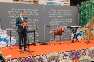 L’ambassadeur du Vietnam en République tchèque, Dương Hoài Nam, prononce un discours lors de l’événement. Photo : baoquocte.vn