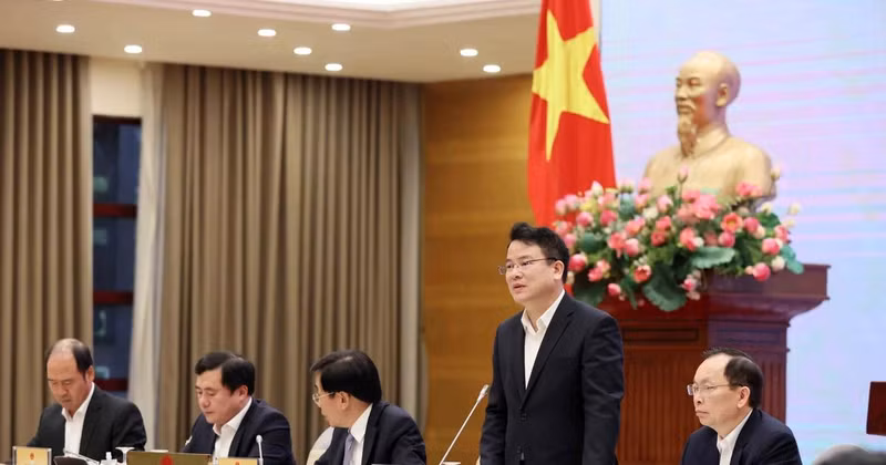 Le vice-ministre du Plan et de l’Investissement, Trân Quôc Phuong, lors de la conférence de presse régulière du gouvernement, à Hanoi, le 5 février. Photo: VNA 