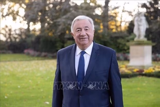 Le Président du Sénat français, Gérard Larcher. Photo diffusée par la VNA.